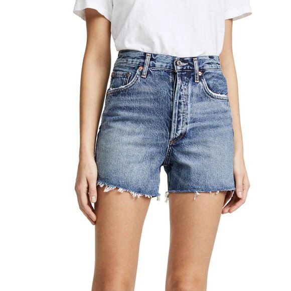 Agolde Dee High Rise Denim Shorts - Size 27 - Picture 1 of 6